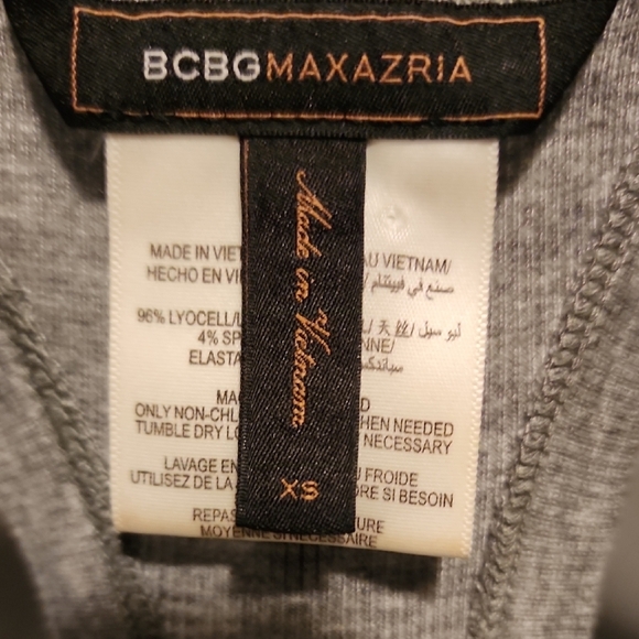 BCBGMaxAzria Gray Cut Out Sleeveless Tank Top - Picture 2 of 6